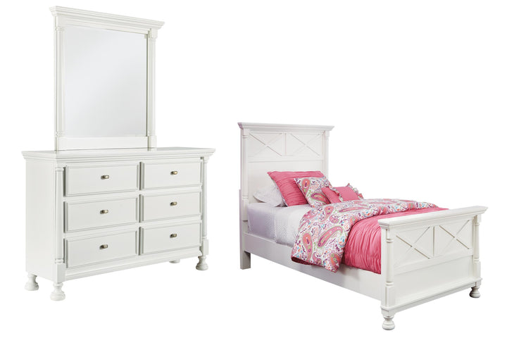 ASHLEY FURNITURE PKG005344 Twin Panel Bed With Mirrored Dresser