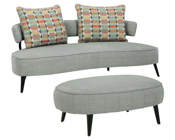 ASHLEY FURNITURE 24402U1 Hollyann Sofa With Ottoman