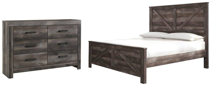 ASHLEY FURNITURE PKG000722 King Crossbuck Panel Bed With Dresser
