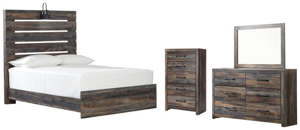 ASHLEY FURNITURE PKG003264 Full Panel Bed With Mirrored Dresser and Chest