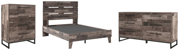 ASHLEY FURNITURE PKG009114 Full Platform Bed With Dresser and Chest