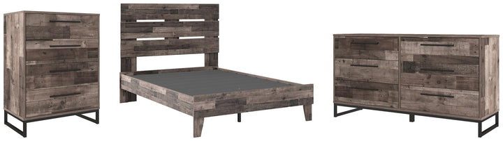 ASHLEY FURNITURE PKG009114 Full Platform Bed With Dresser and Chest