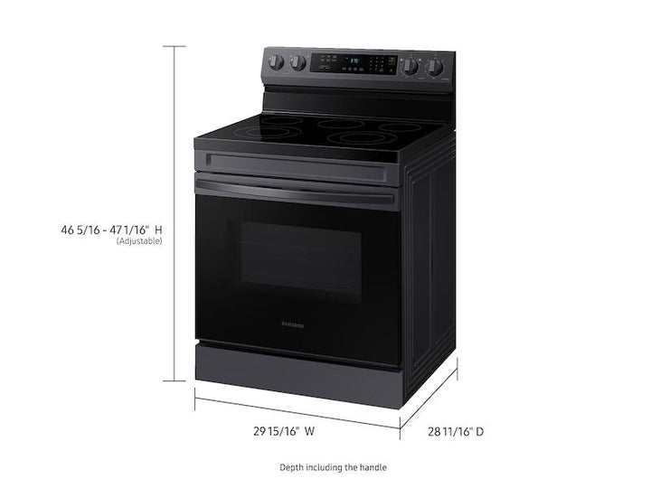 SAMSUNG NE63A6311SG 6.3 cu. ft. Smart Freestanding Electric Range with Rapid Boil TM & Self Clean in Black Stainless Steel