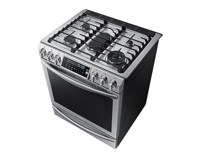 SAMSUNG NX58H9500WS 5.8 cu. ft. Slide-In Gas Range with True Convection in Stainless Steel