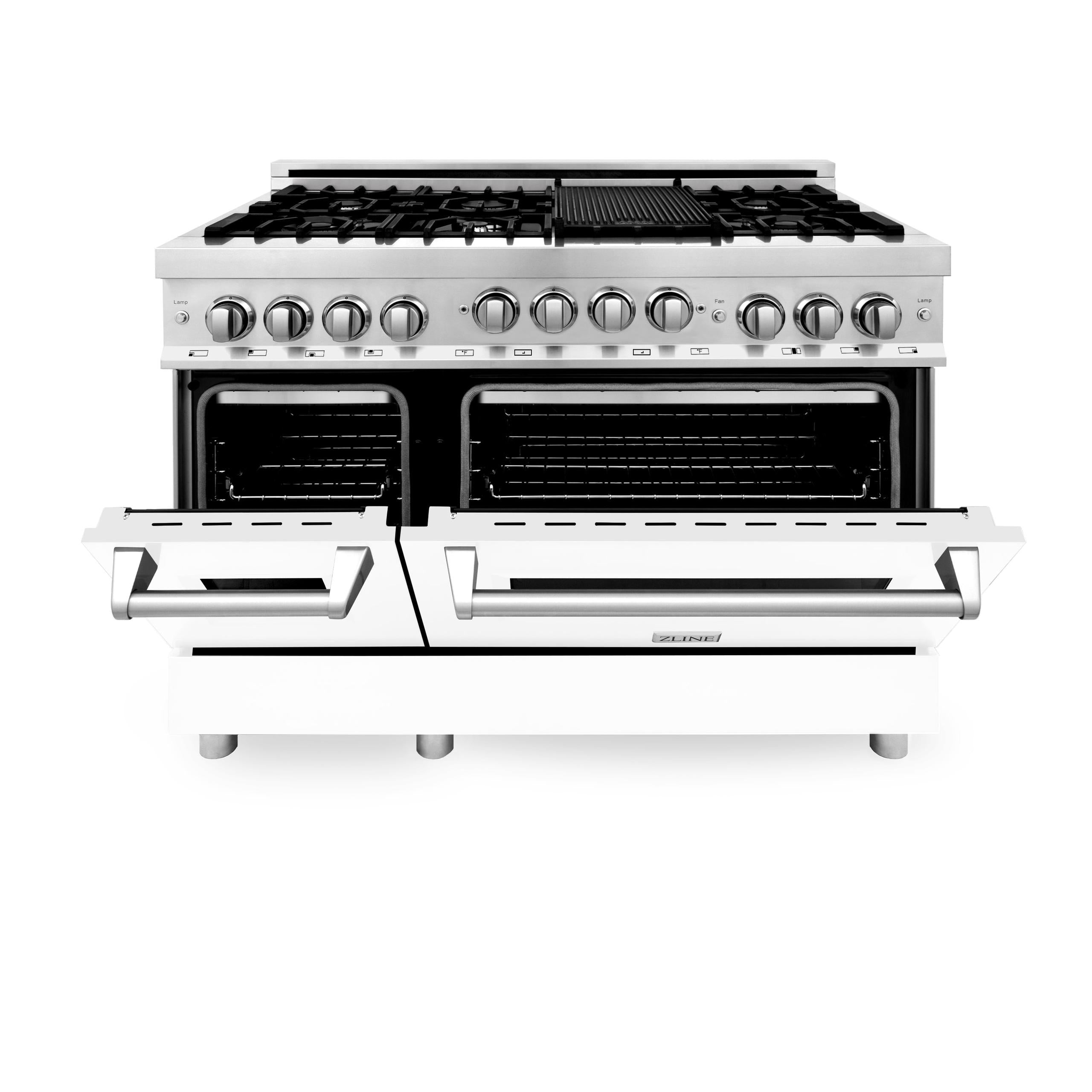 ZLINE KITCHEN AND BATH RGBG48 ZLINE 48" 6.0 cu. ft. Range with Gas Stove and Gas Oven in Stainless Steel Color: Blue Gloss