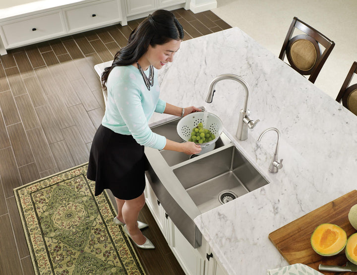 MOEN S5520SRS Sip Transitional Spot resist stainless One-Handle High Arc Beverage Faucet