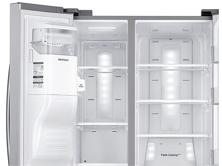 SAMSUNG RH25H5611SR 25 cu. ft. Food Showcase Side-by-Side Refrigerator with Metal Cooling in Stainless Steel