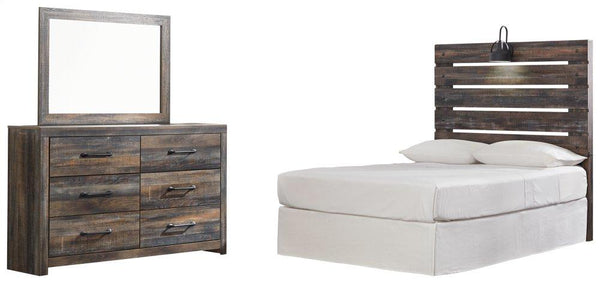 ASHLEY FURNITURE PKG003162 Full Panel Headboard With Mirrored Dresser