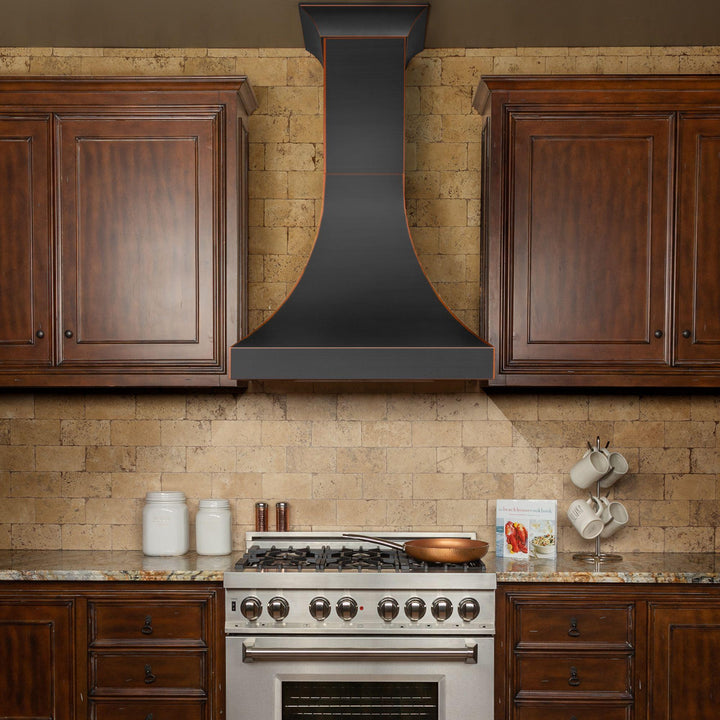 ZLINE KITCHEN AND BATH 8632B30 ZLINE Designer Series Oil-Rubbed Bronze Wall Range Hood Size: 30 Inch