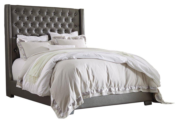 ASHLEY FURNITURE PKG007821 California King Upholstered Bed With Dresser