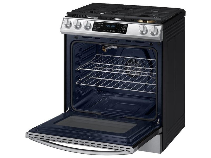 SAMSUNG NX60T8511SS 6.0 cu. ft. Smart Slide-in Gas Range with Air Fry in Stainless Steel