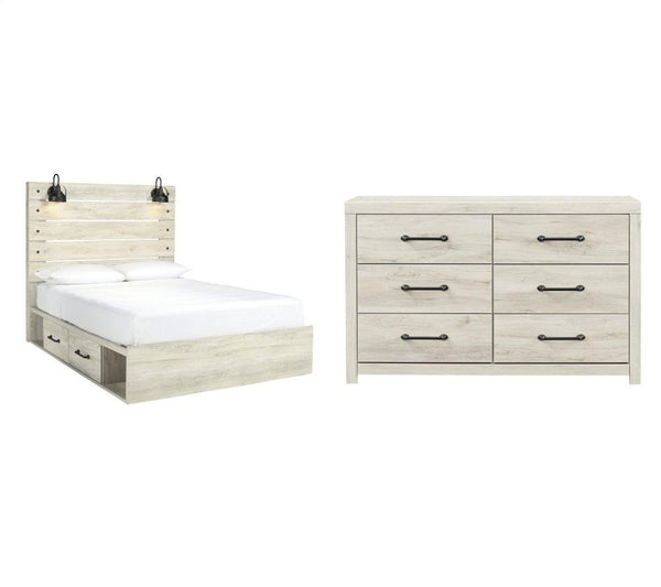 ASHLEY FURNITURE PKG002993 Queen Panel Bed With 2 Storage Drawers With Dresser