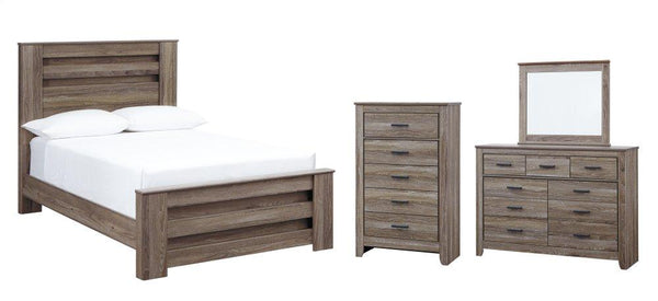 ASHLEY FURNITURE PKG003985 Full Panel Bed With Mirrored Dresser and Chest