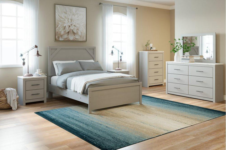 ASHLEY FURNITURE PKG009415 Full Panel Bed With Mirrored Dresser and Chest