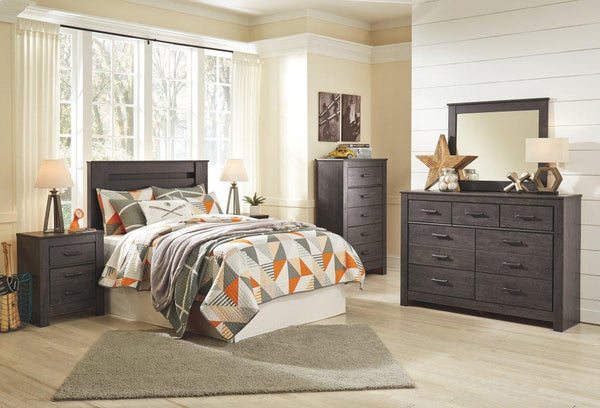 ASHLEY FURNITURE PKG003990 Queen/full Panel Headboard With Mirrored Dresser and 2 Nightstands