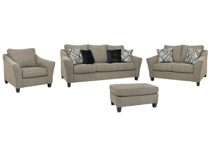 ASHLEY FURNITURE PKG007360 Sofa, Loveseat, Chair and Ottoman