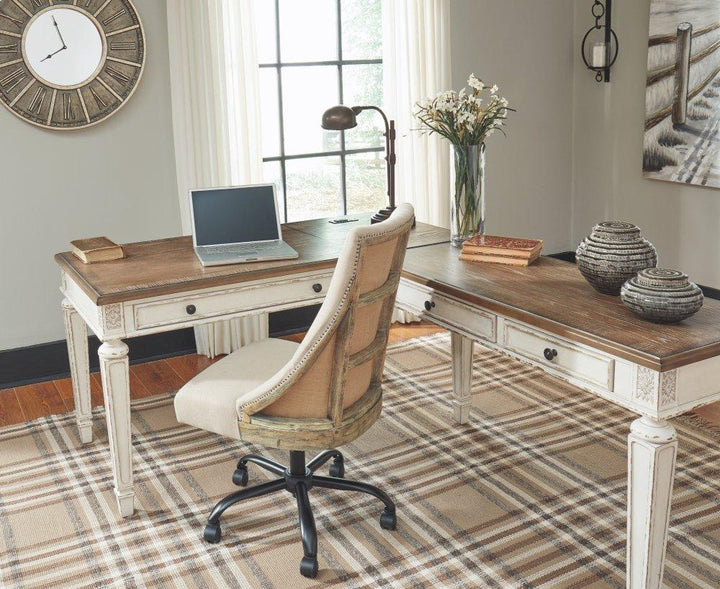 ASHLEY FURNITURE H743H2 Realyn 2-piece Home Office Lift Top Desk