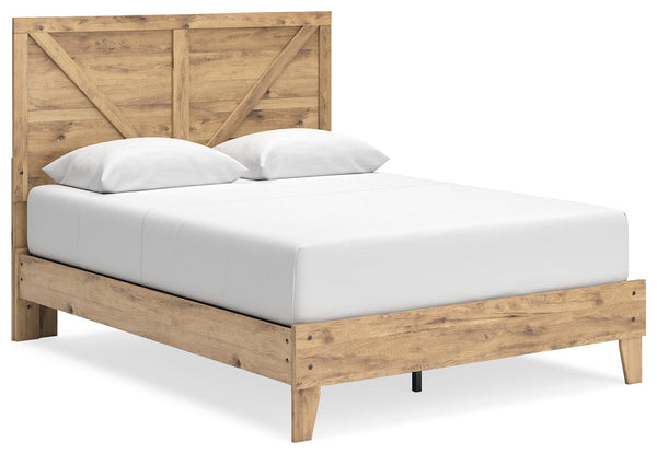 ASHLEY FURNITURE EB2712B3 Larstin Queen Crossbuck Panel Platform Bed