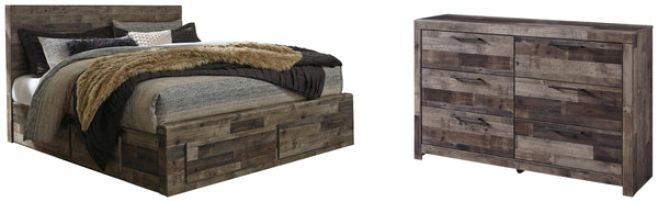 ASHLEY FURNITURE PKG003290 King Panel Bed With 4 Storage Drawers With Dresser