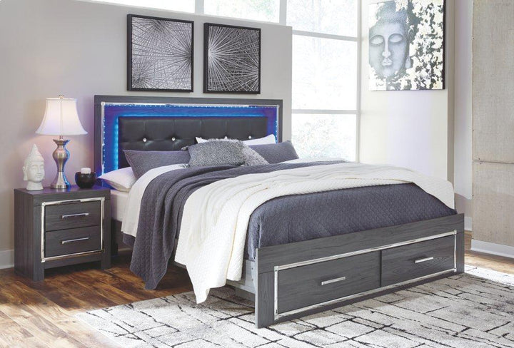 ASHLEY FURNITURE PKG003588 King Panel Bed With 2 Storage Drawers With Dresser