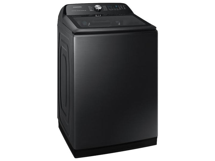 SAMSUNG WA51A5505AV 5.1 cu. ft. Smart Top Load Washer with ActiveWave TM Agitator and Super Speed Wash in Brushed Black