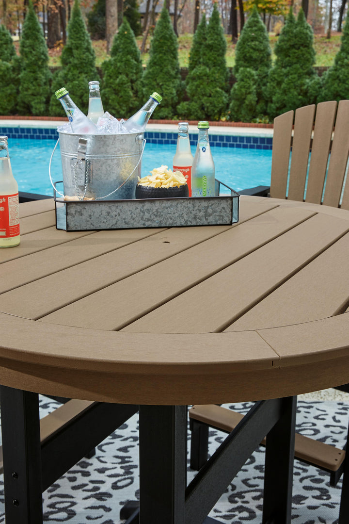 ASHLEY FURNITURE PKG009512 Outdoor Bar Table and 2 Barstools