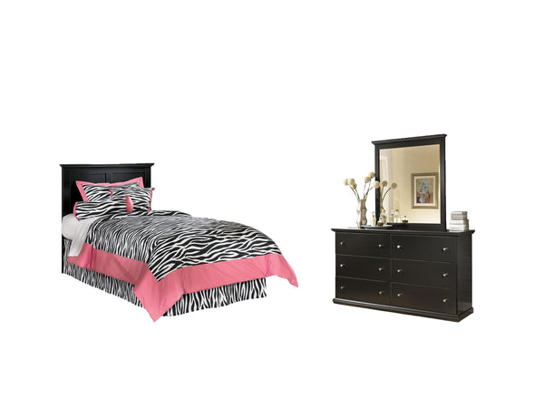 ASHLEY FURNITURE PKG007405 Twin Panel Headboard With Mirrored Dresser
