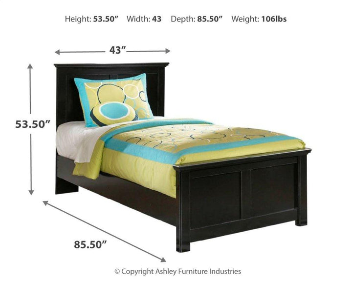 ASHLEY FURNITURE PKG002718 Twin Panel Bed With Mirrored Dresser and Chest