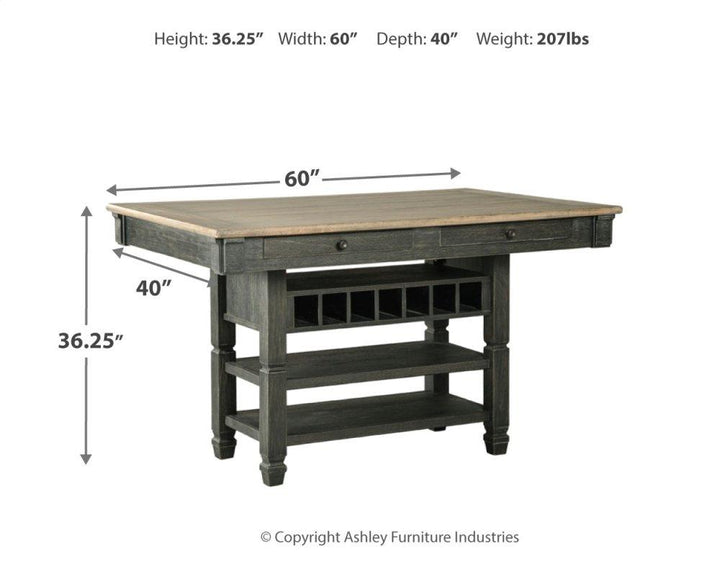 ASHLEY FURNITURE PKG000399 Counter Height Dining Table and 4 Barstools