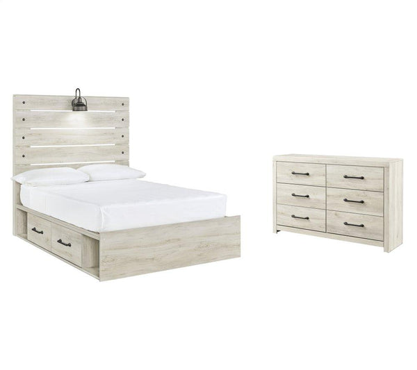 ASHLEY FURNITURE PKG003055 Full Panel Bed With 4 Storage Drawers With Dresser
