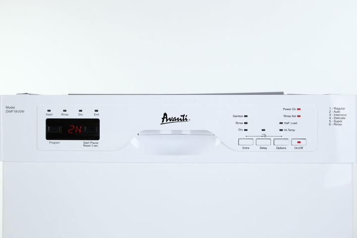 AVANTI DWF18V3S 18" Built In Dishwasher