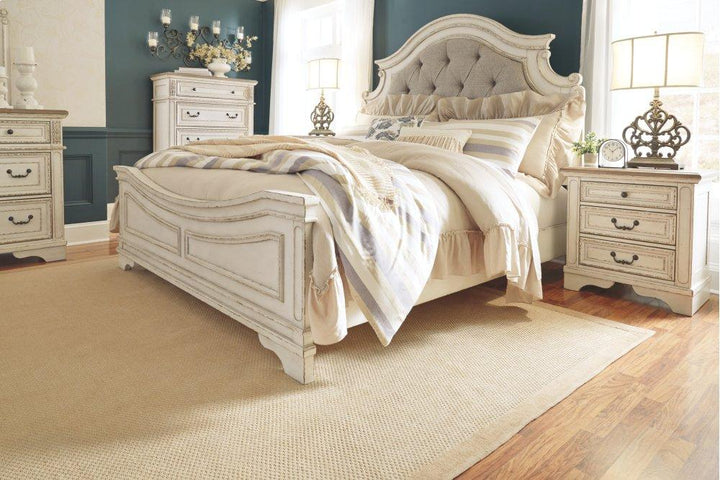 ASHLEY FURNITURE B743B6 Realyn King Upholstered Panel Bed