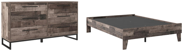 ASHLEY FURNITURE PKG009101 Full Platform Bed With Dresser