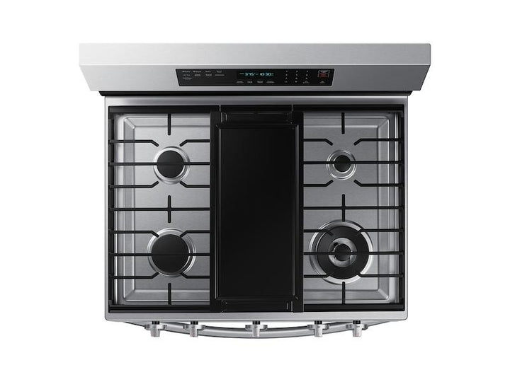 SAMSUNG NX60A6711SS 6.0 cu. ft. Smart Freestanding Gas Range with No-Preheat Air Fry, Convection+ & Stainless Cooktop in Stainless Steel