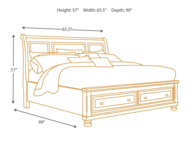 ASHLEY FURNITURE B697B17 Porter California King Sleigh Bed
