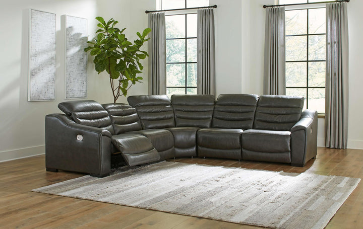 ASHLEY FURNITURE U63404S3 Center Line 5-piece Power Reclining Sectional