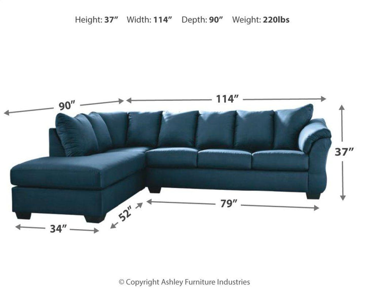 ASHLEY FURNITURE 75007S2 Darcy 2-piece Sectional With Chaise