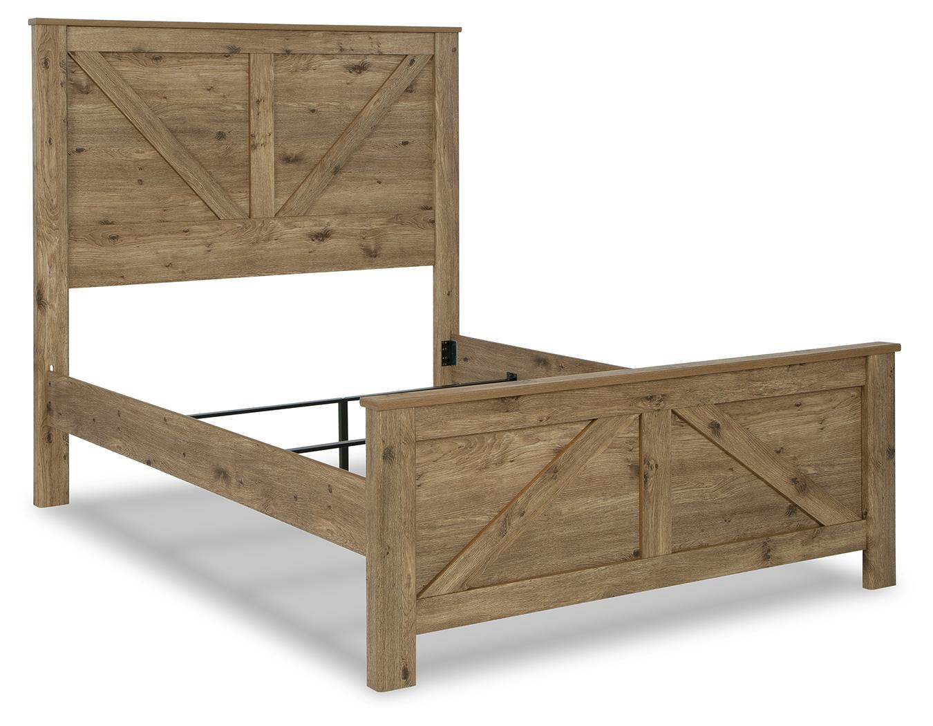 ASHLEY FURNITURE B2119B4 Shurlee Queen Crossbuck Panel Bed