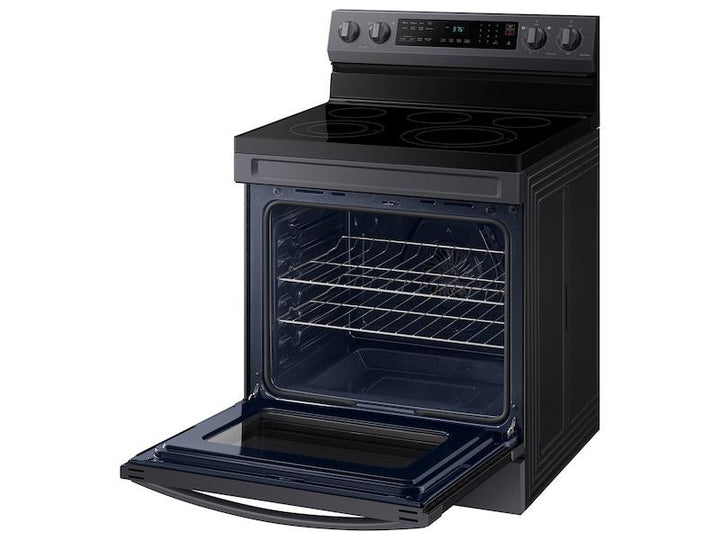 SAMSUNG NE63A6511SG 6.3 cu. ft. Smart Freestanding Electric Range with No-Preheat Air Fry & Convection in Black Stainless Steel