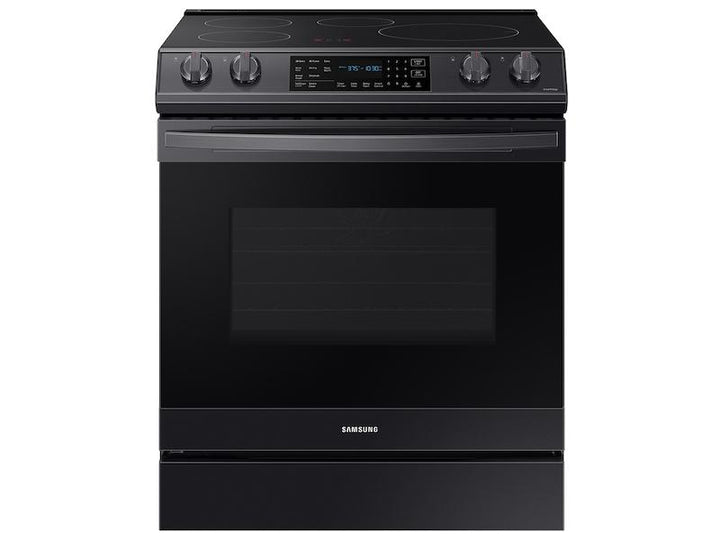 SAMSUNG NE63B8611SG 6.3 cu. ft. Smart Rapid Heat Induction Slide-in Range with Air Fry & Convection+ in Black Stainless Steel