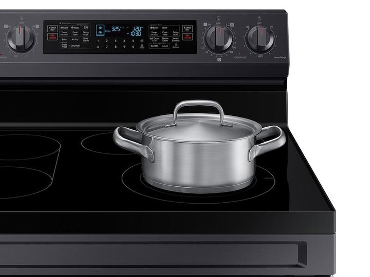 SAMSUNG NE63A6751SG 6.3 cu. ft. Smart Freestanding Electric Range with Flex Duo TM , No-Preheat Air Fry & Griddle in Black Stainless Steel