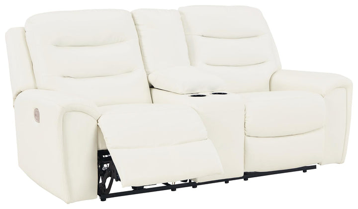 ASHLEY FURNITURE 6110418 Warlin Power Reclining Loveseat With Console