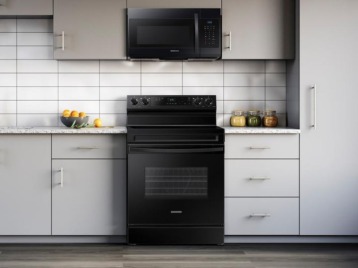 SAMSUNG NE63A6111SB 6.3 cu. ft. Smart Freestanding Electric Range with Steam Clean in Black