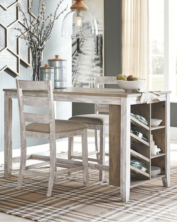 ASHLEY FURNITURE PKG000544 Counter Height Dining Table and 2 Barstools