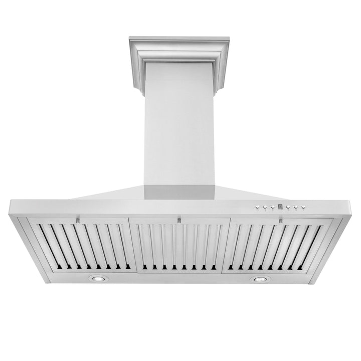 ZLINE KITCHEN AND BATH KBCRN24 ZLINE Convertible Vent Wall Mount Range Hood in Stainless Steel with Crown Molding Size: 24 Inch