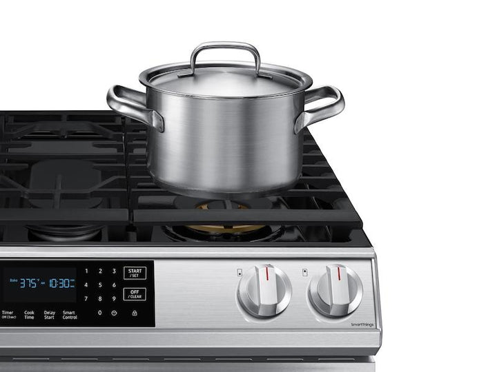 SAMSUNG NX60T8511SS 6.0 cu. ft. Smart Slide-in Gas Range with Air Fry in Stainless Steel