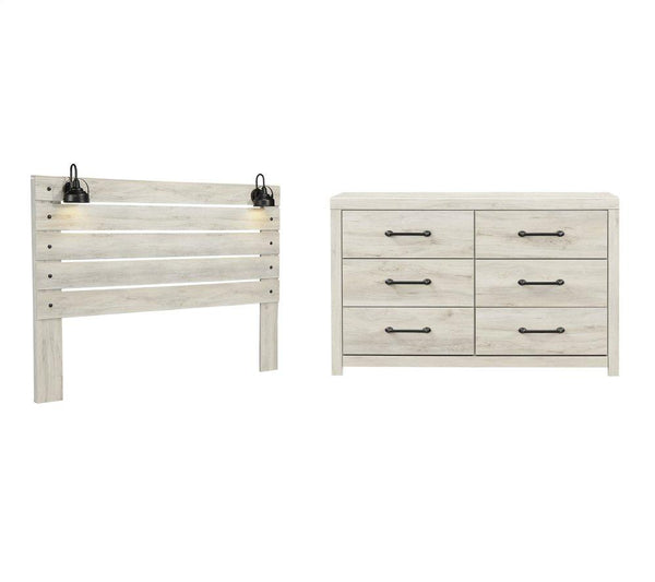 ASHLEY FURNITURE PKG002966 King Panel Headboard With Dresser