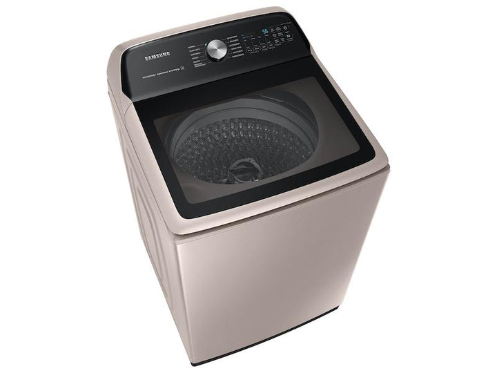 SAMSUNG WA51A5505AC 5.1 cu. ft. Smart Top Load Washer with ActiveWave TM Agitator and Super Speed Wash in Champagne