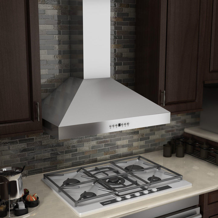 ZLINE KITCHEN AND BATH KL3CRN30 ZLINE Convertible Vent Wall Mount Range Hood in Stainless Steel with Crown Molding Size: 30 Inch