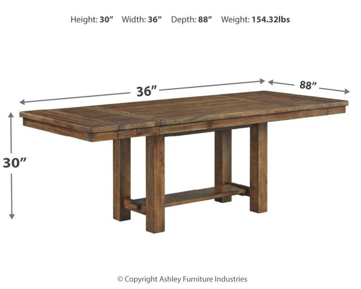 ASHLEY FURNITURE PKG002104 Dining Table and 4 Chairs With Storage